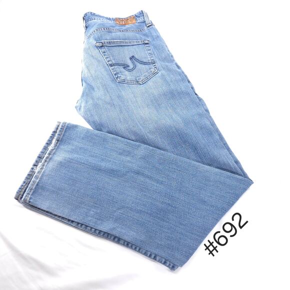 Adriano Goldschmied Straight Button Zip Medium Wash Jeans Mens Size 32x34 Blue - Picture 1 of 8